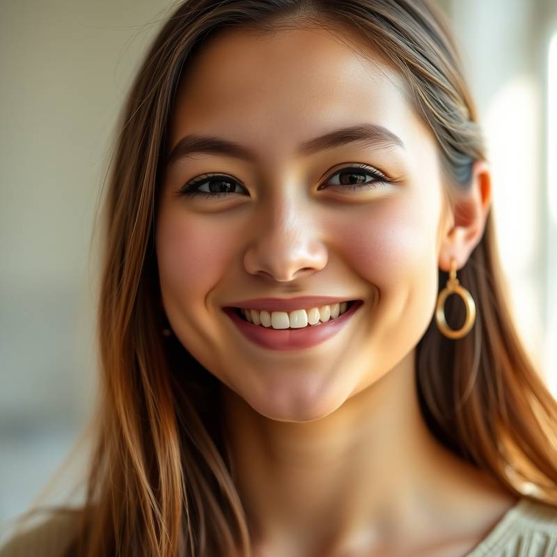 Portrait d'une jeune femme souriante